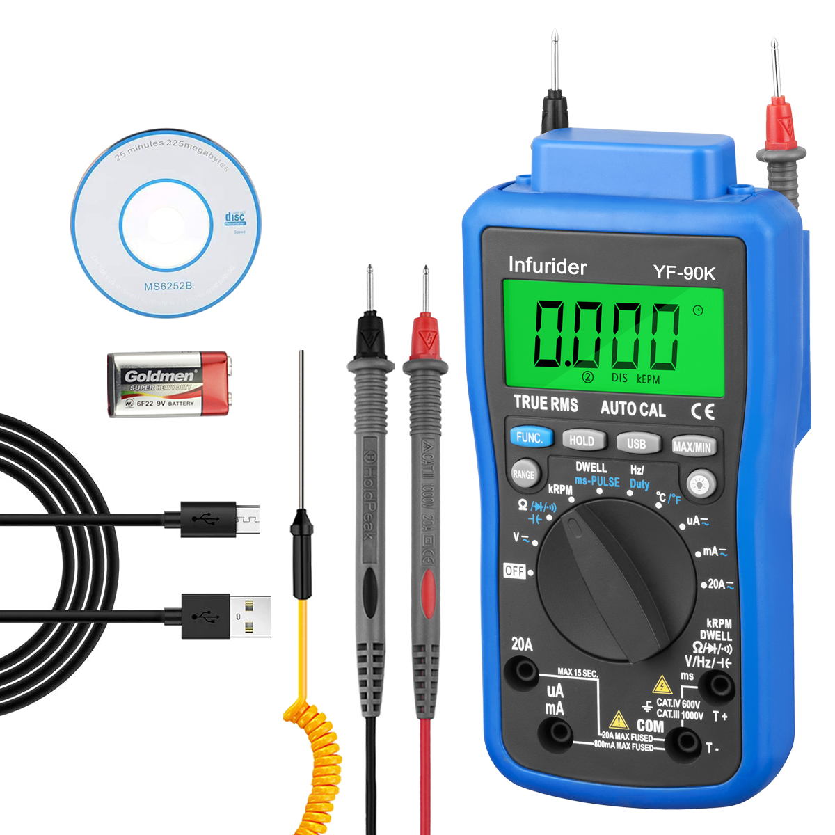 Logic Analyzer Usb - HoldPeak HP-90K testeur d'analyse de moteur