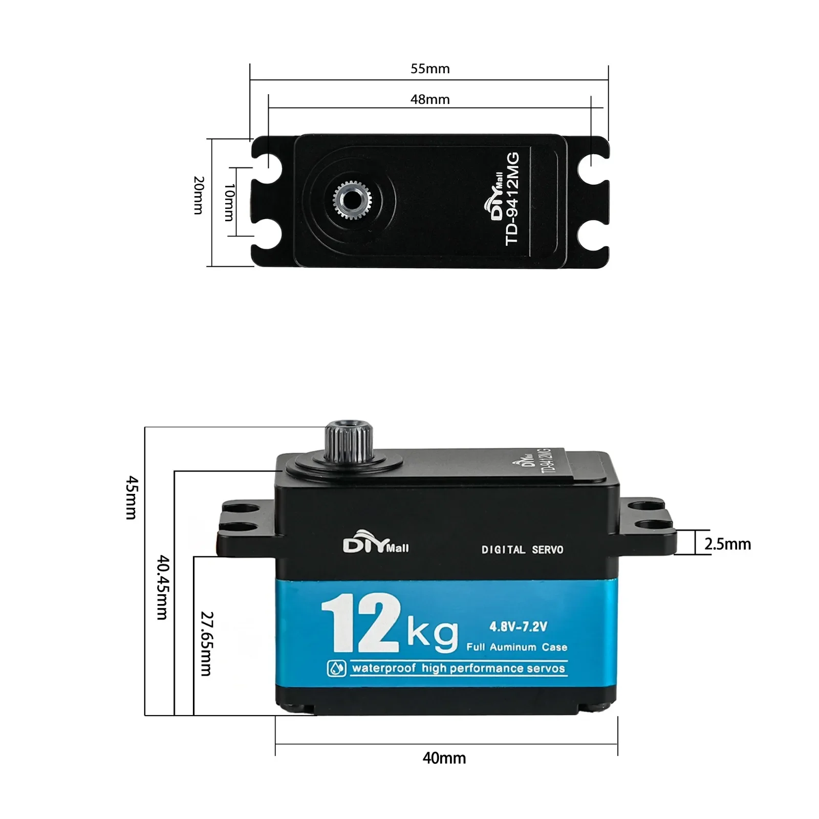 12KG TD-9412MG Couple ÉWerFull - Servo Motor Sg90 avis et prix