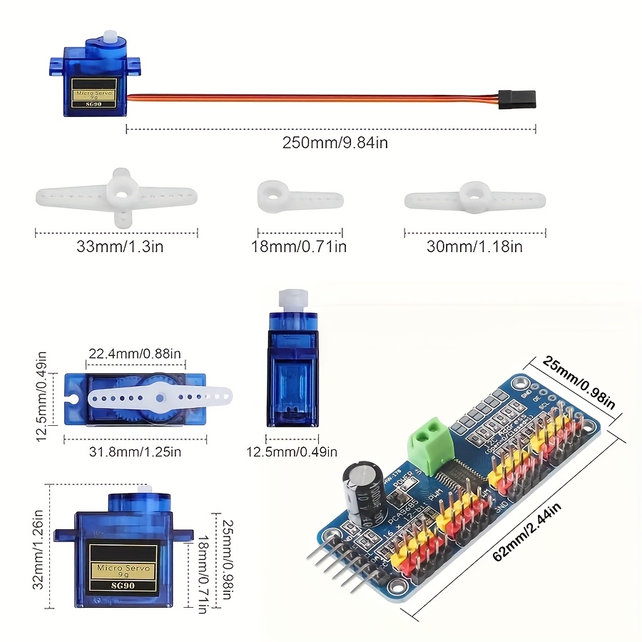 5 servomoteurs SG90 9G + modul - Servo Motor Sg90 avis et prix