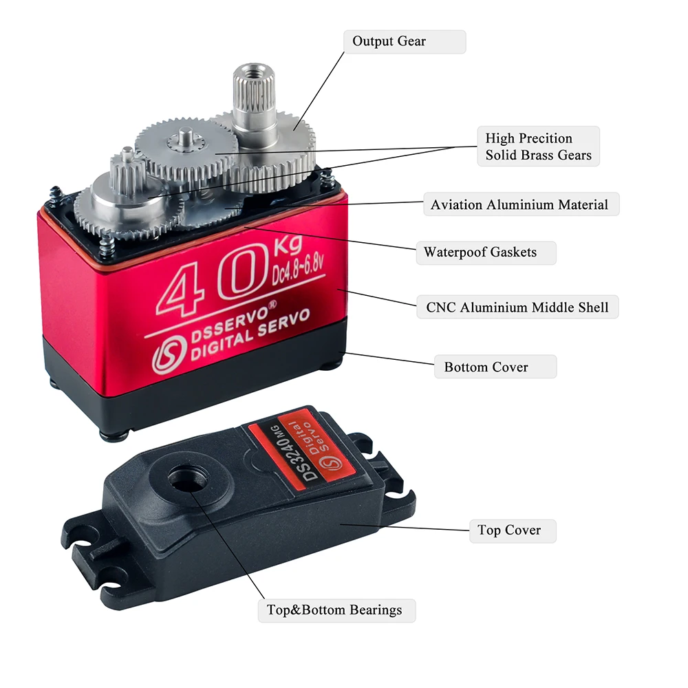 40KG Dsservo DS3240 grand coup - Servo Motor Sg90 avis et prix