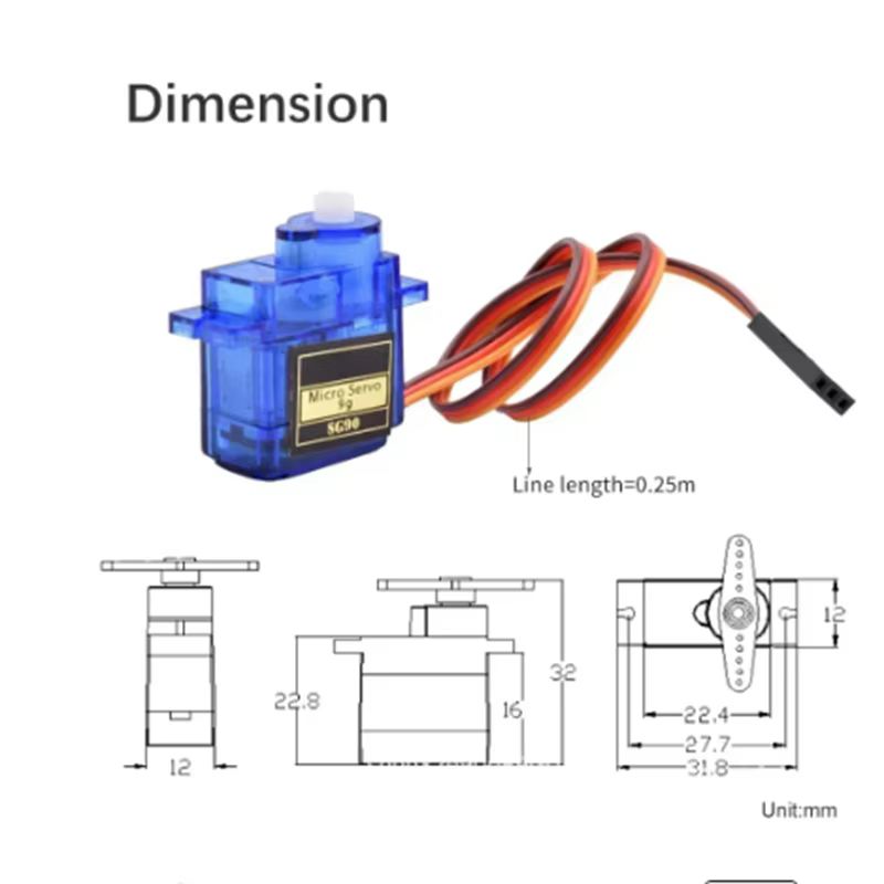 2/4 pièces Moteur servo SG90 M - Servo Motor Sg90 avis et prix